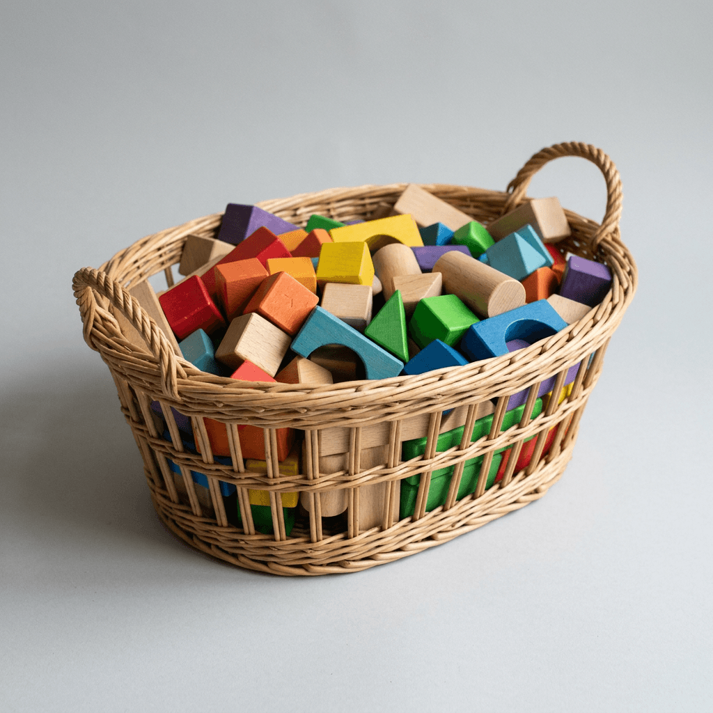 Holzbauklötze-Set Regenbogen, 100 Teile