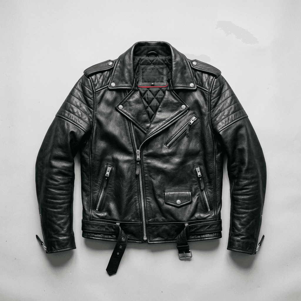 Herren-Lederjacke Biker-Style