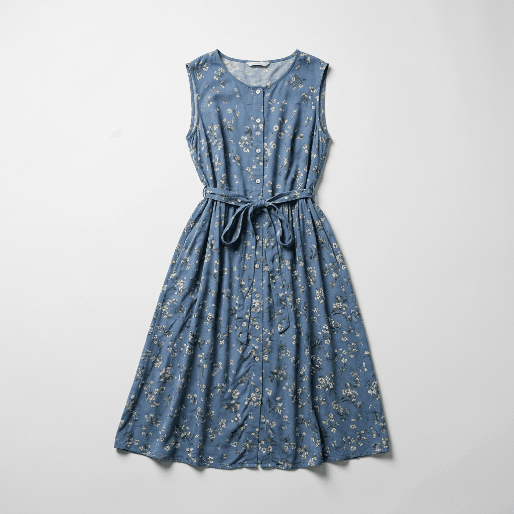 Damen-Sommerkleid Blumendruck