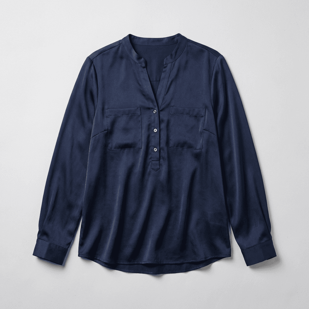 Regio Satin Bluse Damen