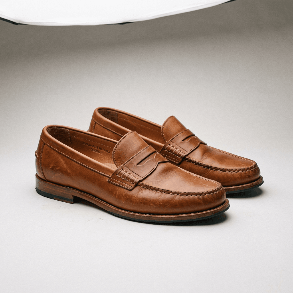 Leder-Loafer Cognac
