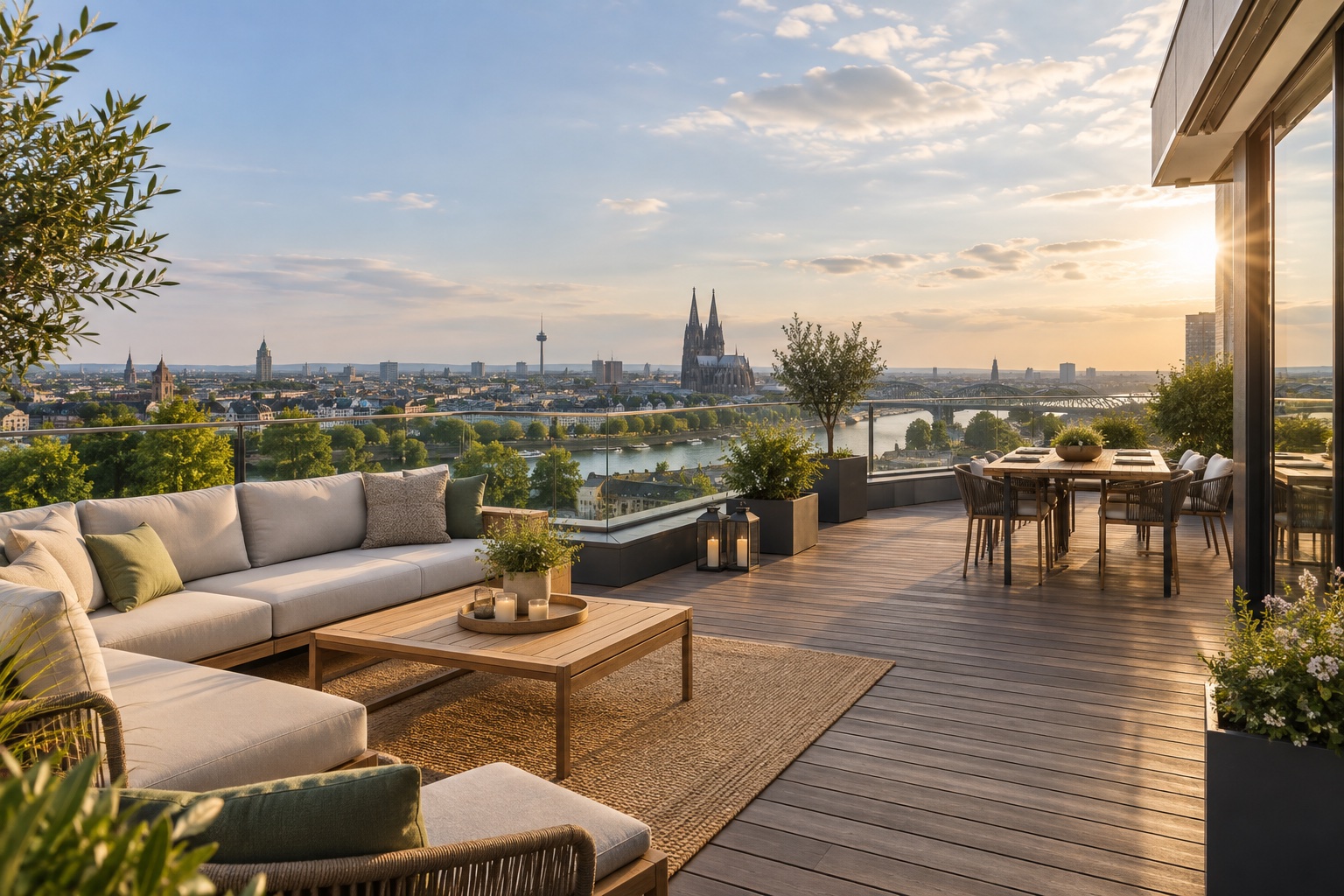 40 m² mit Rundumblick.